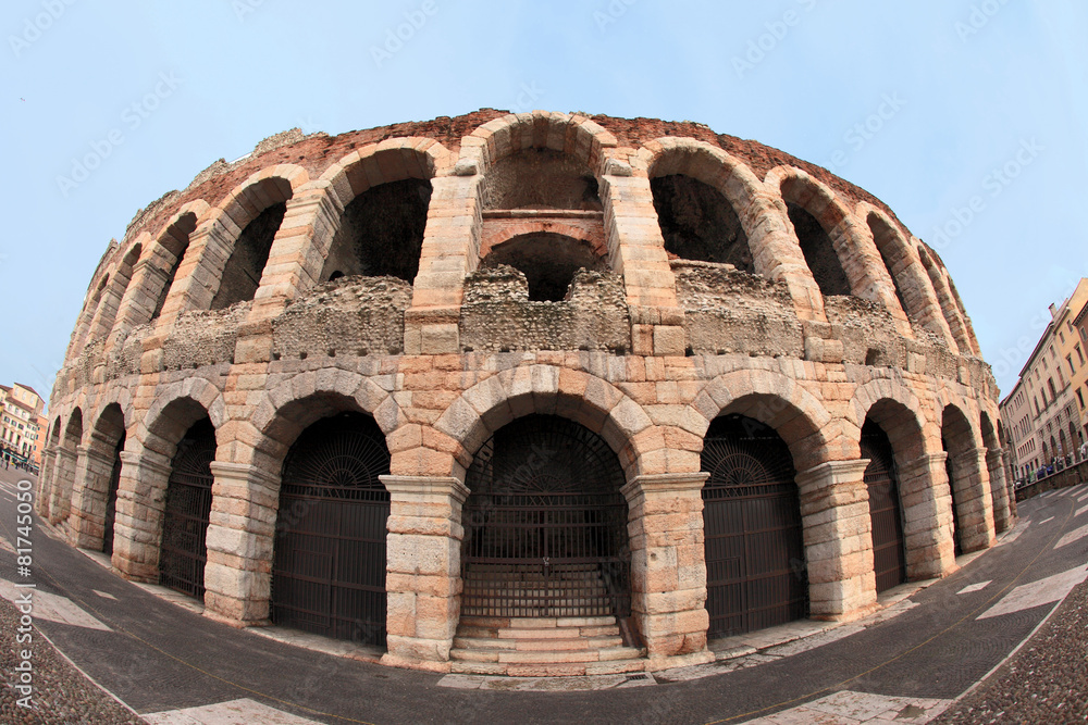 Obraz premium ancient arena of Verona, unesco world heritage, Italy