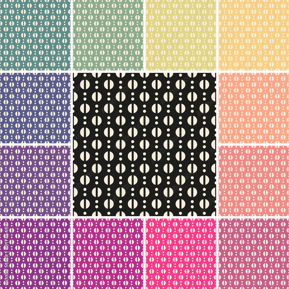 set of tiling geometric vector patterns set of tiling geometric vector patterns