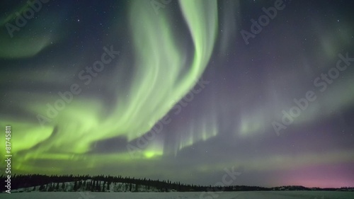 Northern lights on the polar sky in Yelloknife photo