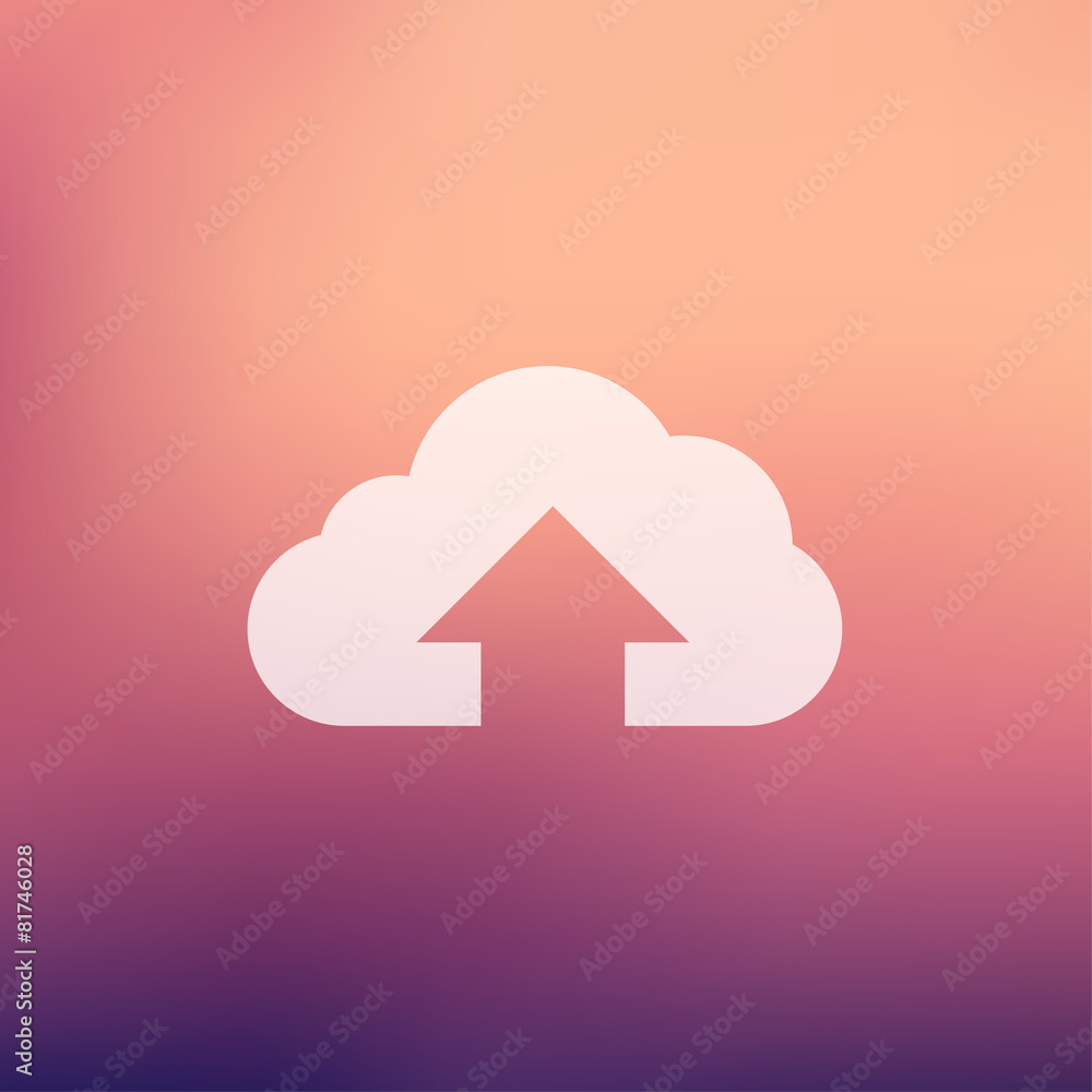 Cloud upload in flat style icon Cloud upload in flat style icon