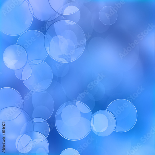 Blue bokeh abstract light background