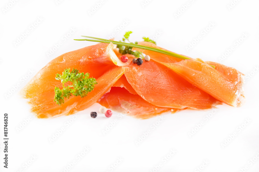 smoked salmon isolated on white smoked salmon isolated on white