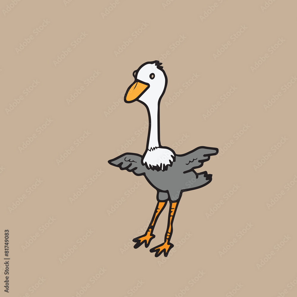 Ostrich cartoon Ostrich cartoon
