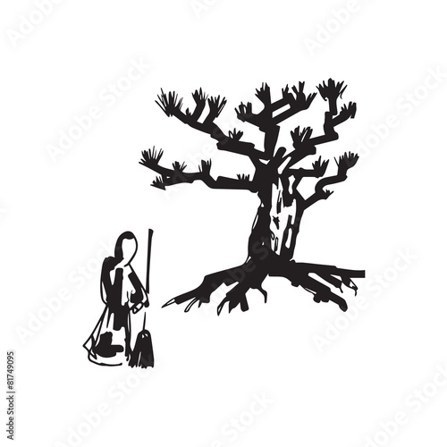 Preist and tree