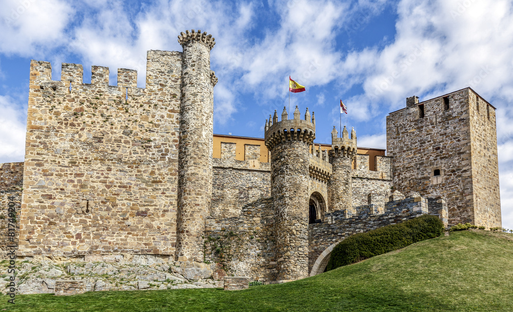 Home or main entrance of Templar castle in Ponferrada, the Bierz