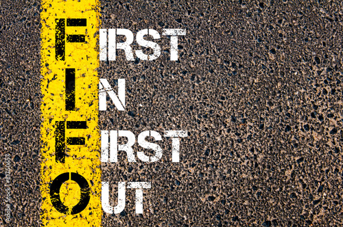 Business Acronym FIFO – First In, First Out photo