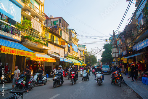 Asia. The Capital Of Vietnam. Street in Hanoi.