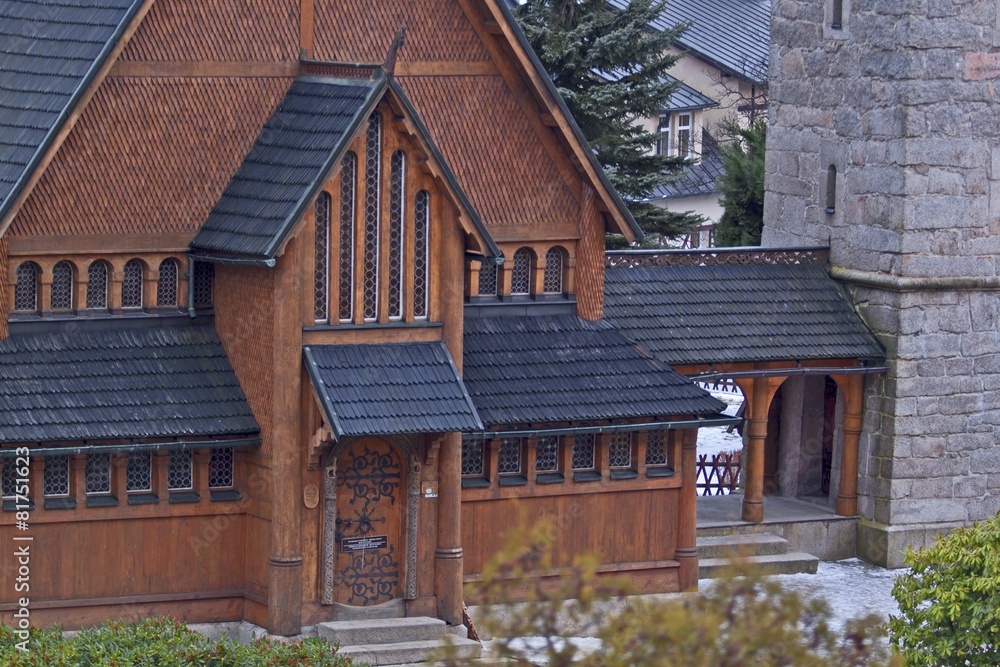 Norwegian temple Wang in Karpacz, Poland.