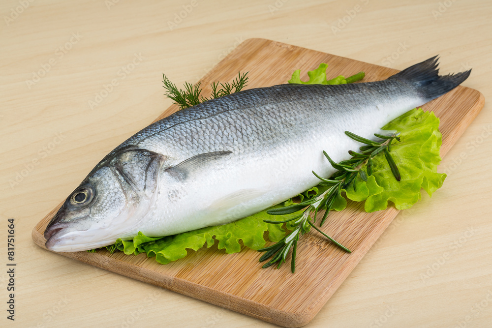 Raw seabass Raw seabass