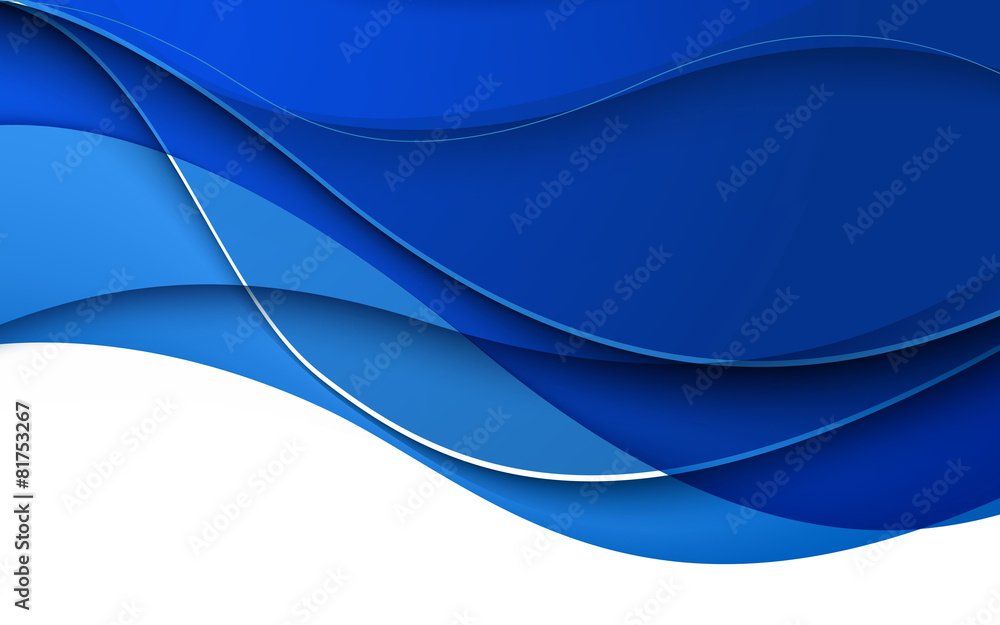 Obraz premium Abstract blue waves - data stream concept. Vector Illustration