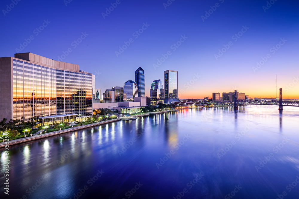 Obraz premium Jacksonville, Florida Cityscape on the River