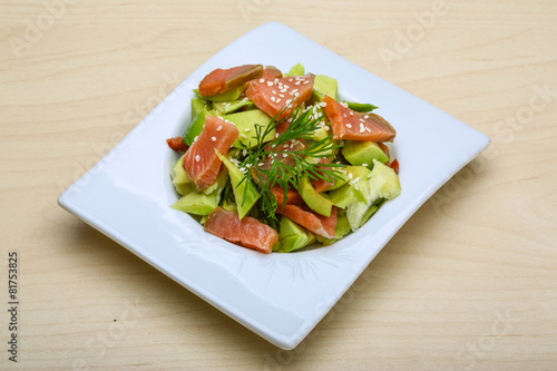 Salmon and avocado salad