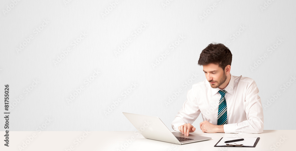 Business man with white background