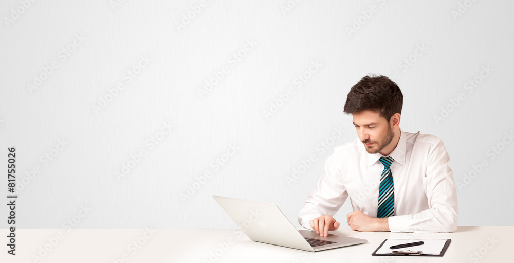 Business man with white background Business man with white background