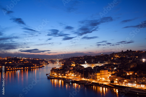 City of Porto in Portugal at Twilight