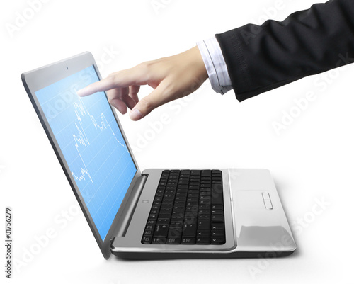 laptop, close up of hands