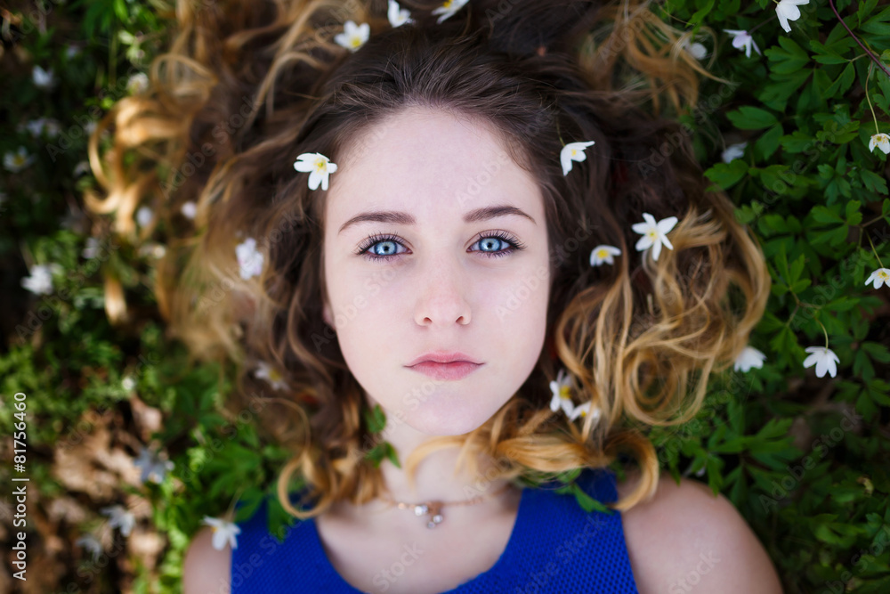 Beautiful girl in a forest Beautiful girl in a forest