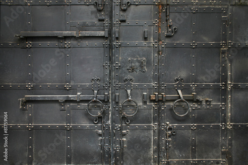 ancient metal black gate