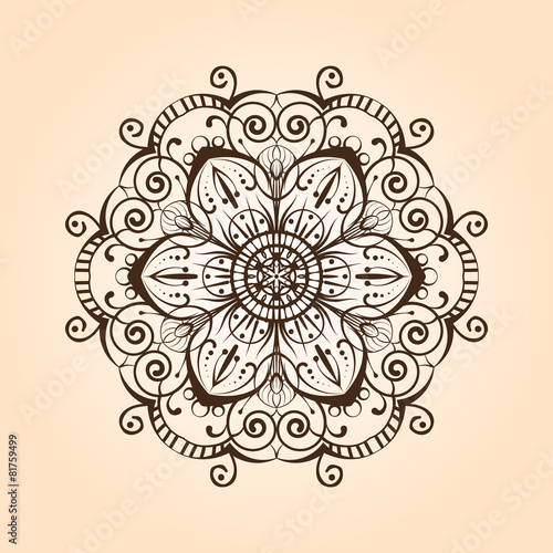 Radial floral pattern