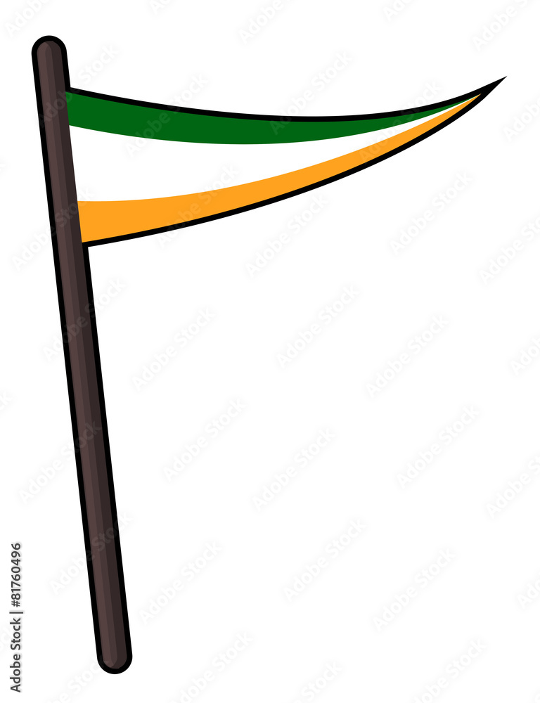 Obraz premium Vector Retro Irish Flag
