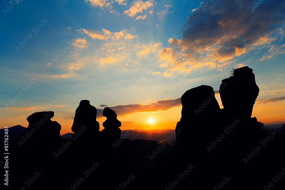 The Belogradchik Rocks at sunset, Bulgaria