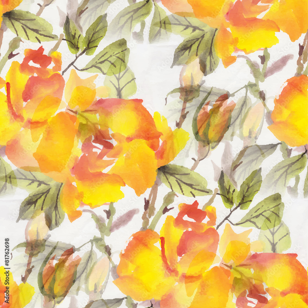 Fototapeta premium Watercolor roses