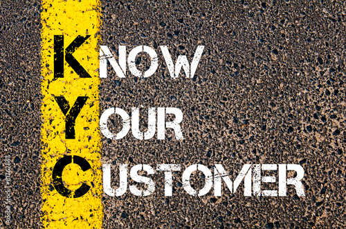 Business Acronym KYC - Know Your Customer photo