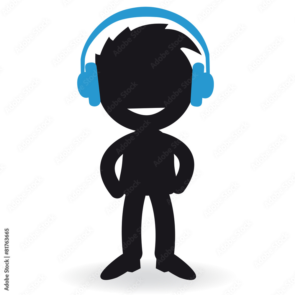Short People with headphone Short People with headphone