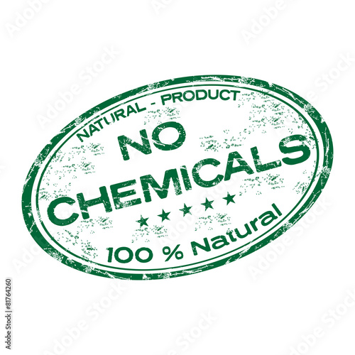 No chemicals grunge rubber stamp