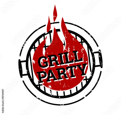 Stempel Grillparty Feuer