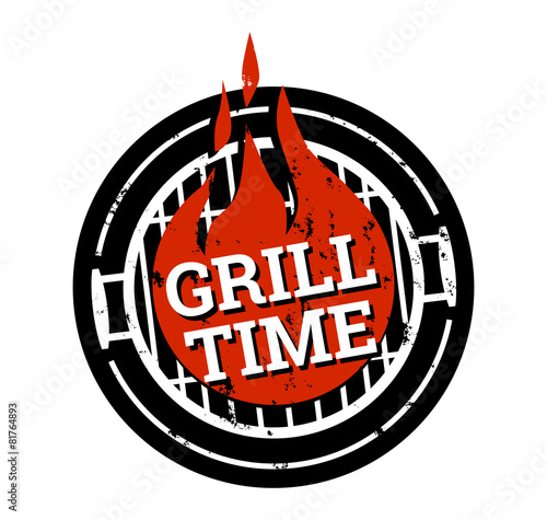 Stempel Grillzeit Feuer
