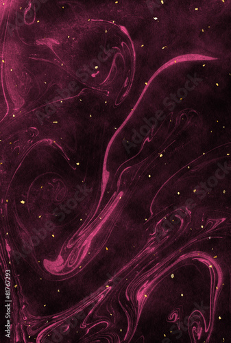 墨流しの和紙 -Paper marbling-