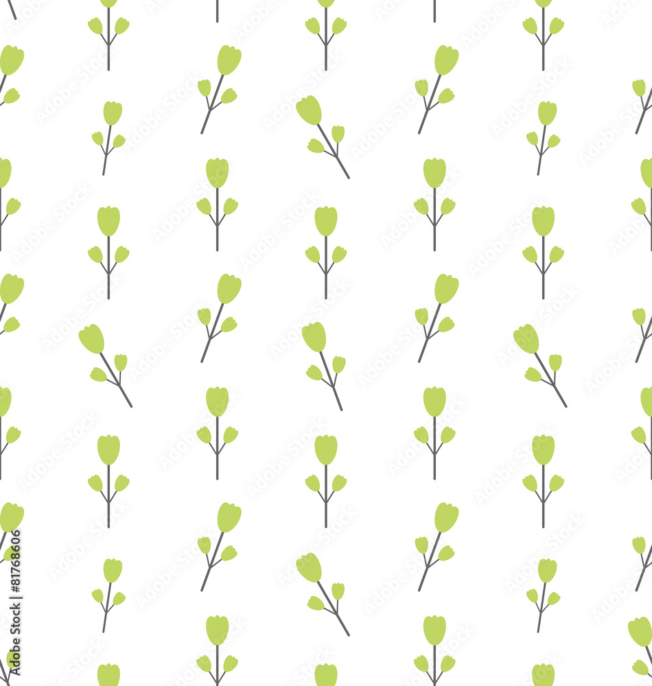 Seamless Pattern with Floral Elements