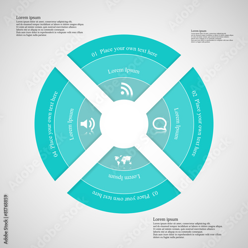 Ring from three separate blue ribbons