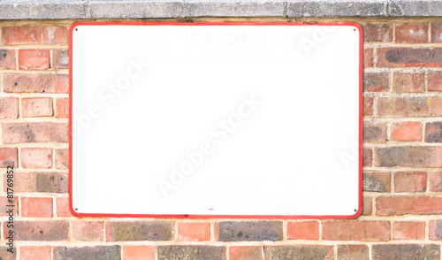 Wallpaper Mural Blank sign on very old brick wall Torontodigital.ca