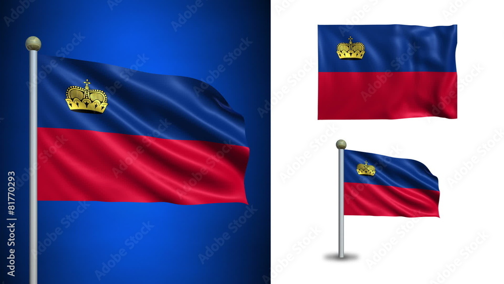 Lichtenstein flag - with Alpha channel, seamless loop! Lichtenstein flag - with Alpha channel, seamless loop!