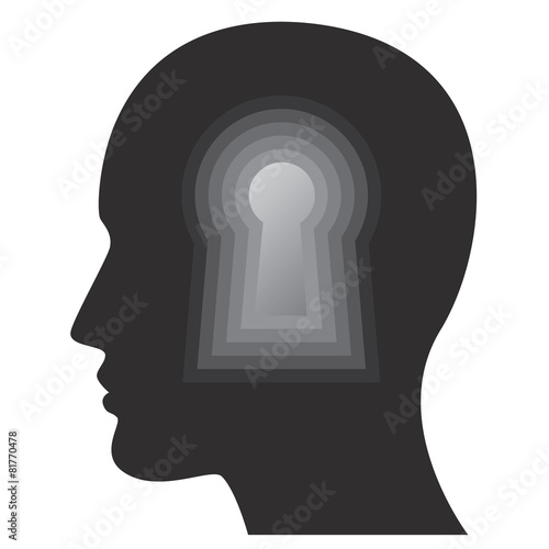 Psychology, human mind, thoughts and intelligence idea.