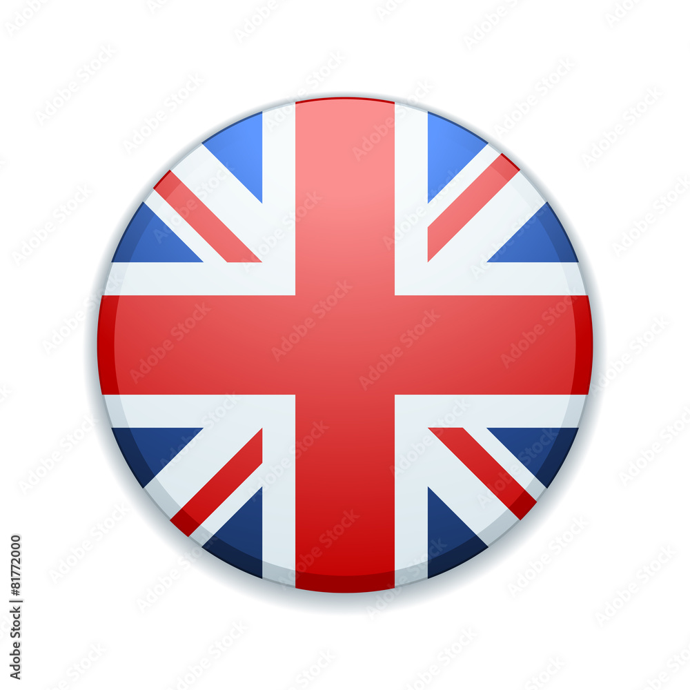 UK of Great Britain Button UK of Great Britain Button