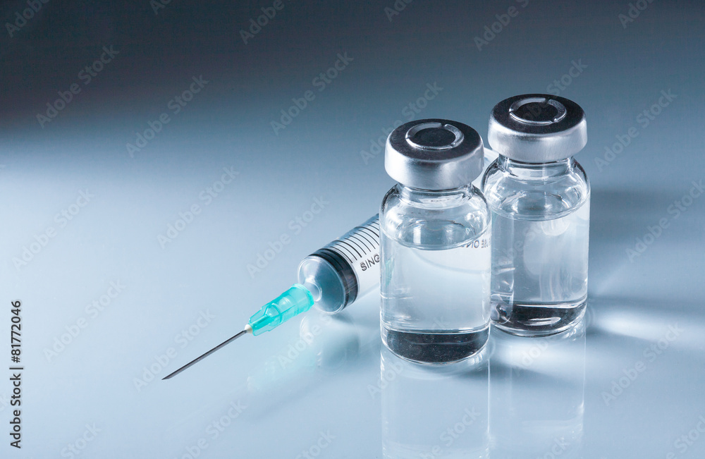 Medical ampoules and syringe Medical ampoules and syringe