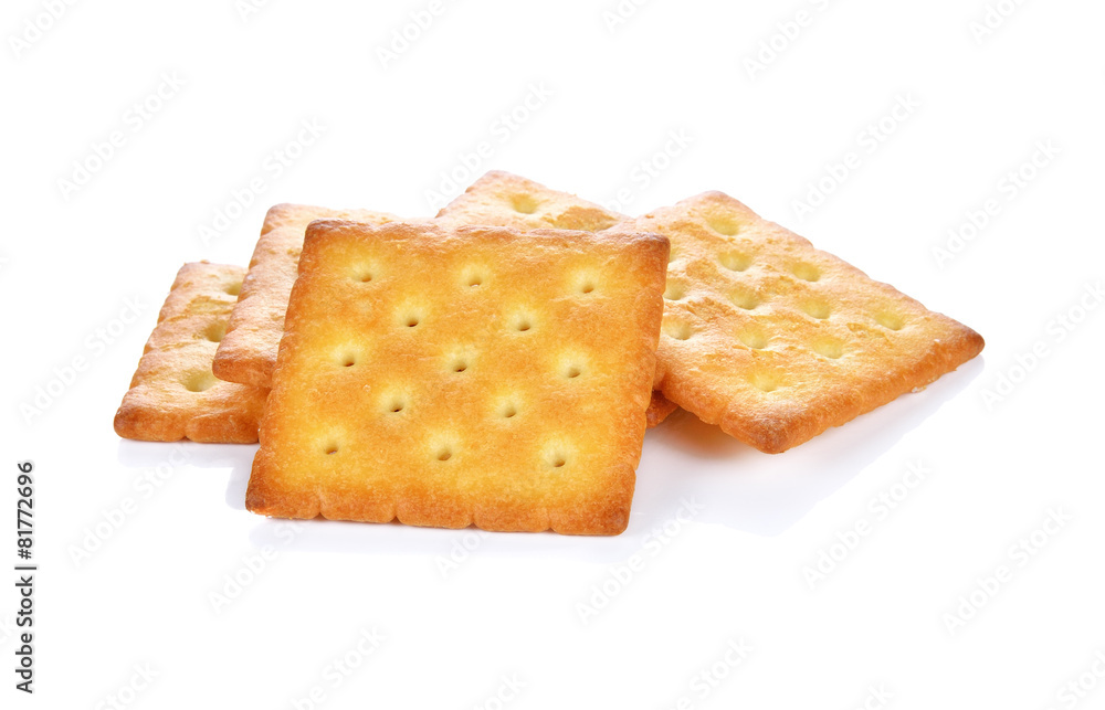 crackers on white background crackers on white background