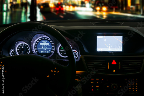 Night drive in the city