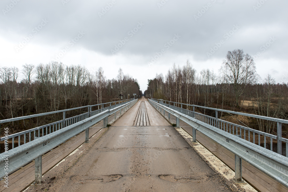 empty country road in spring