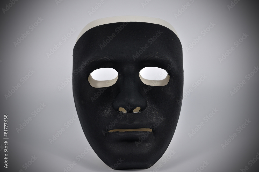 Black and white masks like human behavior, conception Black and white masks like human behavior, conception