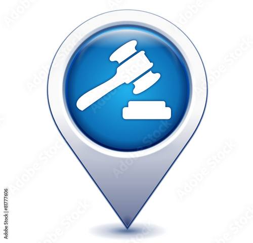 vente aux enchères sur marqueur géolocalisation bleu