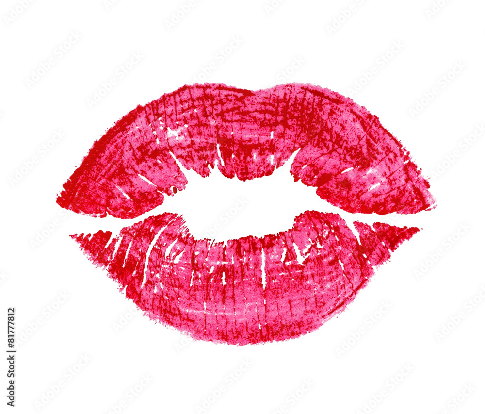 beautiful red lips isolated on white beautiful red lips isolated on white