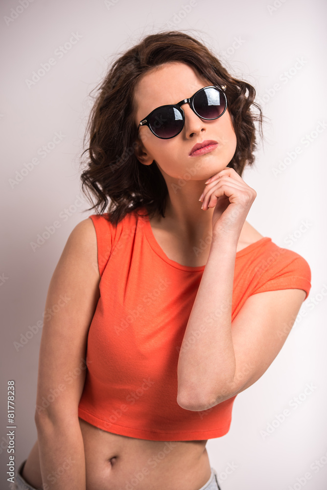 Naklejka premium Woman