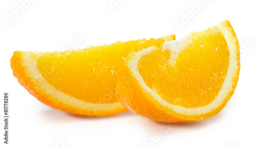 orange slices isolated on the white background