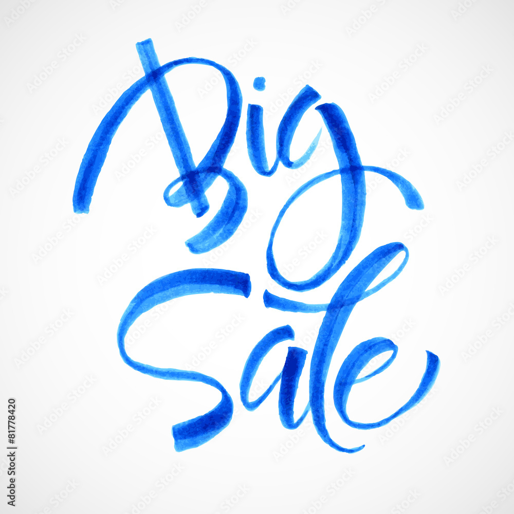 Big Sale Inscription. Calligraphy. Lettering. Vector Big Sale Inscription. Calligraphy. Lettering. Vector