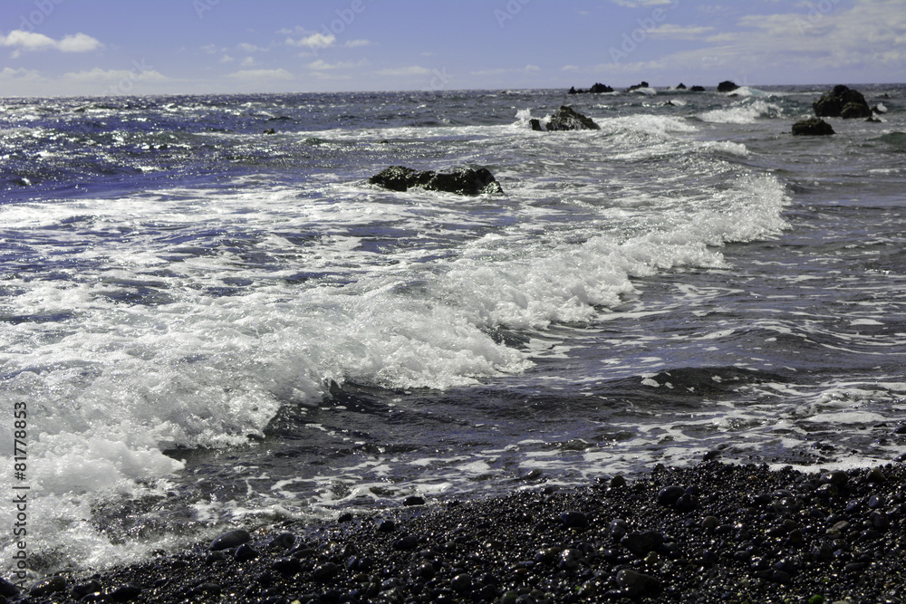 Sea Wave On The Beach Shot Near Costa Calma Fuerteventura.spain.