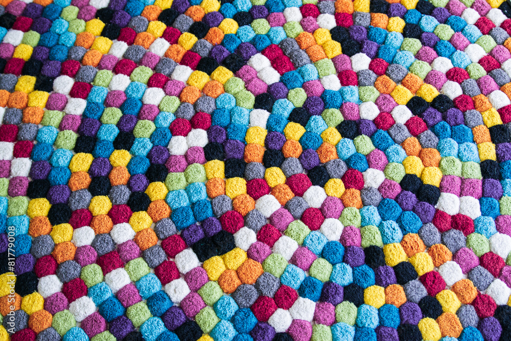 Farbiger Teppich mit runden Farben Farbiger Teppich mit runden Farben